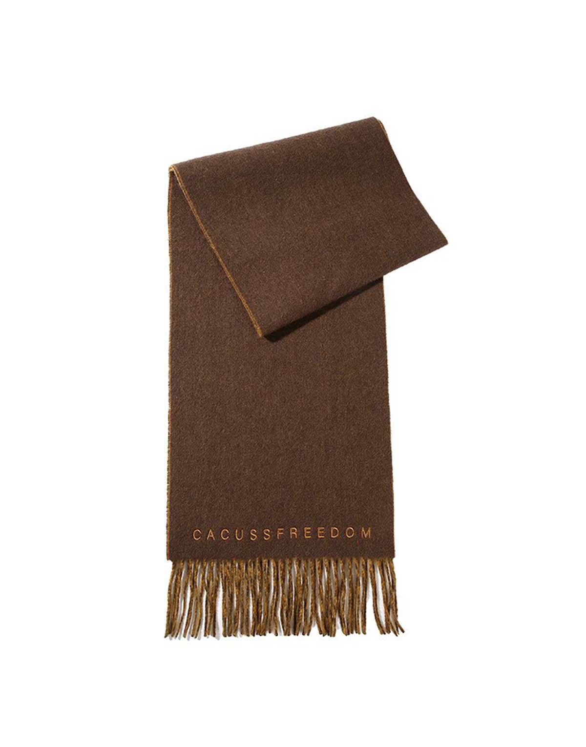 Reversible color-block pure wool scarf-s16